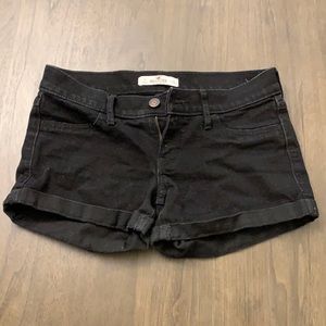 Hollister black cuffed shorts